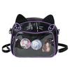 Сумка-шоппер Percy's Caravan Ita Bag, сумка через плечо, рюкзак или ручная сумка с прозрачным карманом, с милым дизайном кошки и большой вместимостью, изготовлена из ПУ-кожи