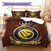 Al-Nassr FC Pattern Bedding,Quilt Set Quilt Cover Pillowcase Home Birthday Gift(1 * duvet cover + 2 * pillowcase, without core)