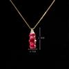 Элегантное нежное ожерелье с подвеской из натурального рубина, настоящие драгоценные камни, благородные украшения для женщин, подарки на день рождения и годовщину