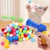 Плюшевый мячик-пистолет для кошек Снимающий депрессию Бесшумный мяч Игрушка для кошек Мини-пистолет Игры Плюшевые мячи Товары для домашних животных