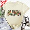 This Wears Heart on Her Sleeve Shirt Mama Personalized Printed Tshirt Tops Mothers Day Gift Custom Names Tee Gift for Unisex