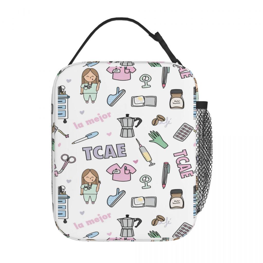 Удобная сумка-ланч для врача, медсестры Enfermera En Apuros, милая коробка для ланча для унисекс, рабочая, портативная, термоизолированная сумка-холодильник, сумка-тоут, сумки для еды