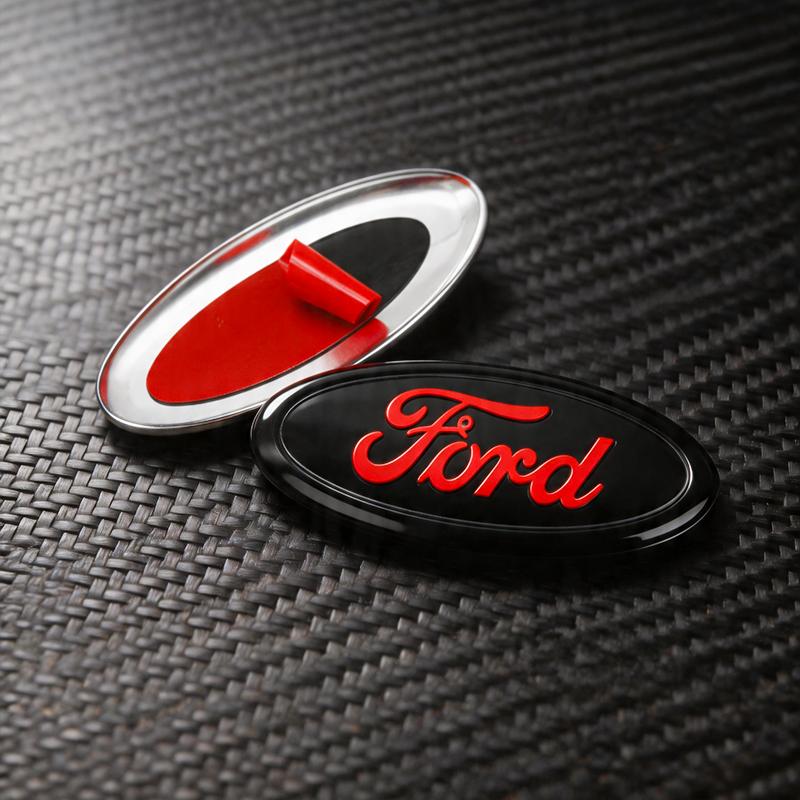 14.5cm Aluminum Overlay Emblem Badge For Ford Mondeo Explorer Edge Focus Fiesta Kuga Transit Ecosport Escape MK3 Auto Accessory