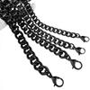 Панк Хип Хип Звено Цепи Черный Цвет Ожерелье Ювелирные Изделия