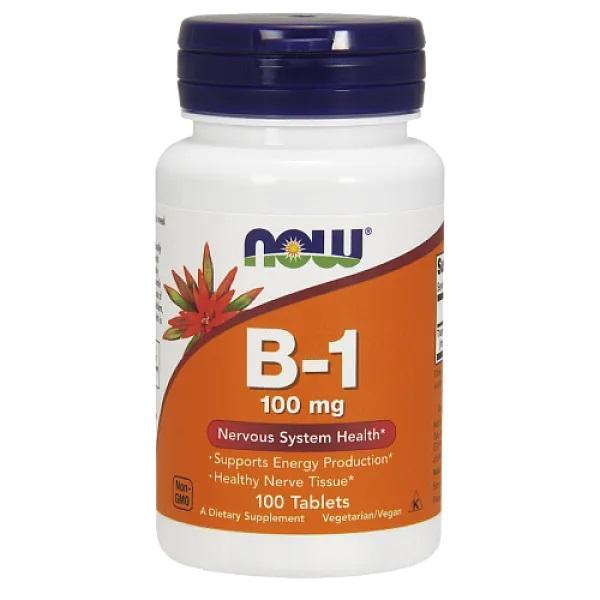 Now Foods Витамин B-1, 100 мг, 100 таблеток