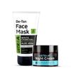 Маска для лица De-Tan - для сухой кожи - 125 г - Смываемая маска | с белым углем | Помогает удалить загар и загрязняющие вещества и крем против старения для мужчин - 50 г