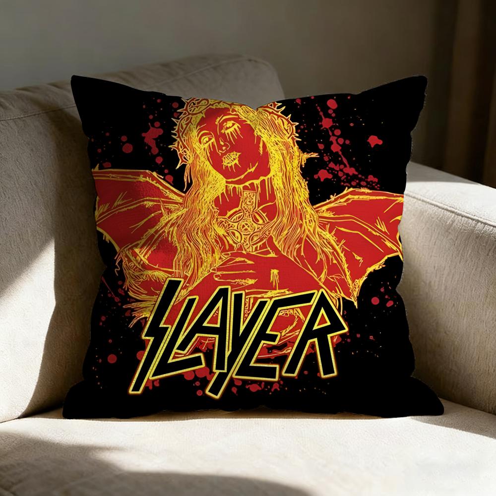 Чехол на подушку Rock Punk S-Slayer, двусторонний принт, подушка для дивана, подушка для изголовья кровати