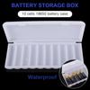 PP Белый 18650 Батарея 10X18650 Органайзер Коробка для хранения Держатель батареи Крышка Жесткий чехол