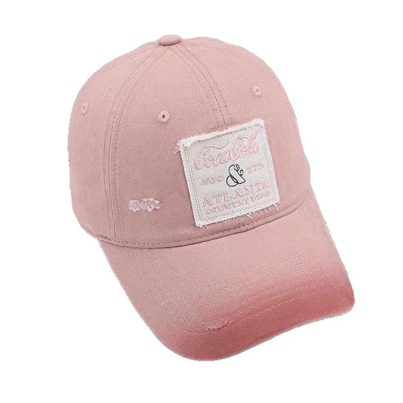 Fashion Hat Spring Summer New Alphabet Patch Baseball Cap Men's and Women's Versatile Bend Cap Gradually change color visor