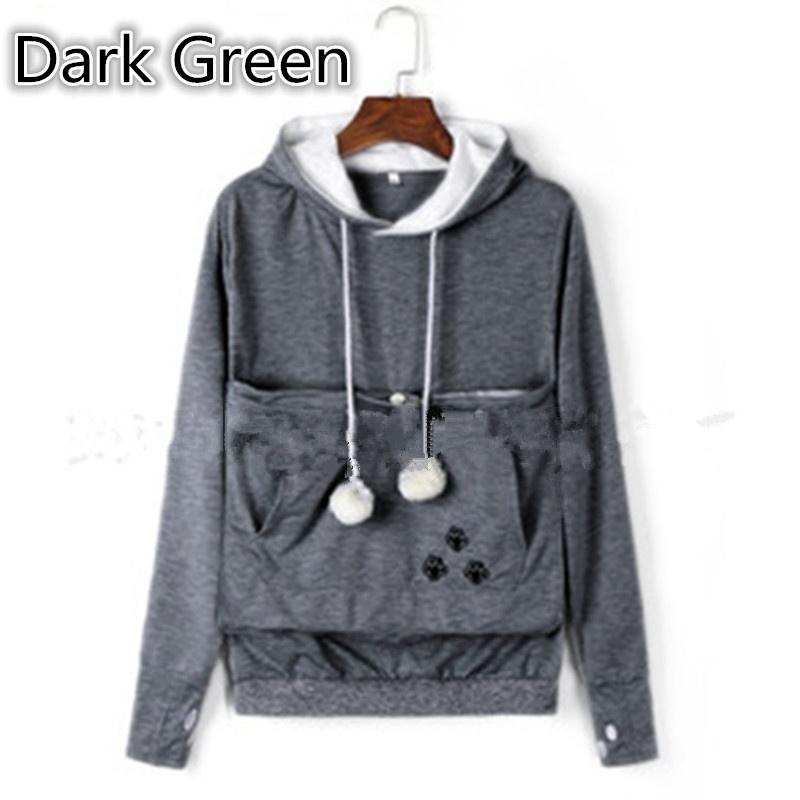 Kangaroo Pullover Pet Holder Sweater Hoodies Cat Eared Long Sleeves Meow Pedestrian Meow Planet Show Big Pocket Couple Sweatshirt