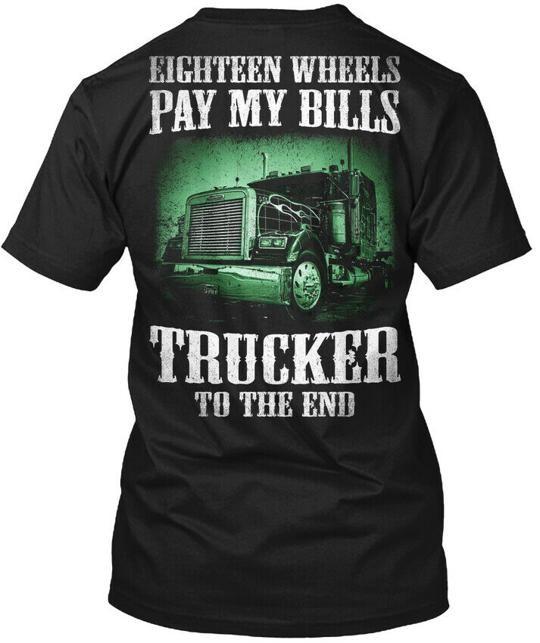 Футболка для водителя грузовика 'Truck Driver Trucker To The End', сделано в США, размеры от S до 5XL, унисекс