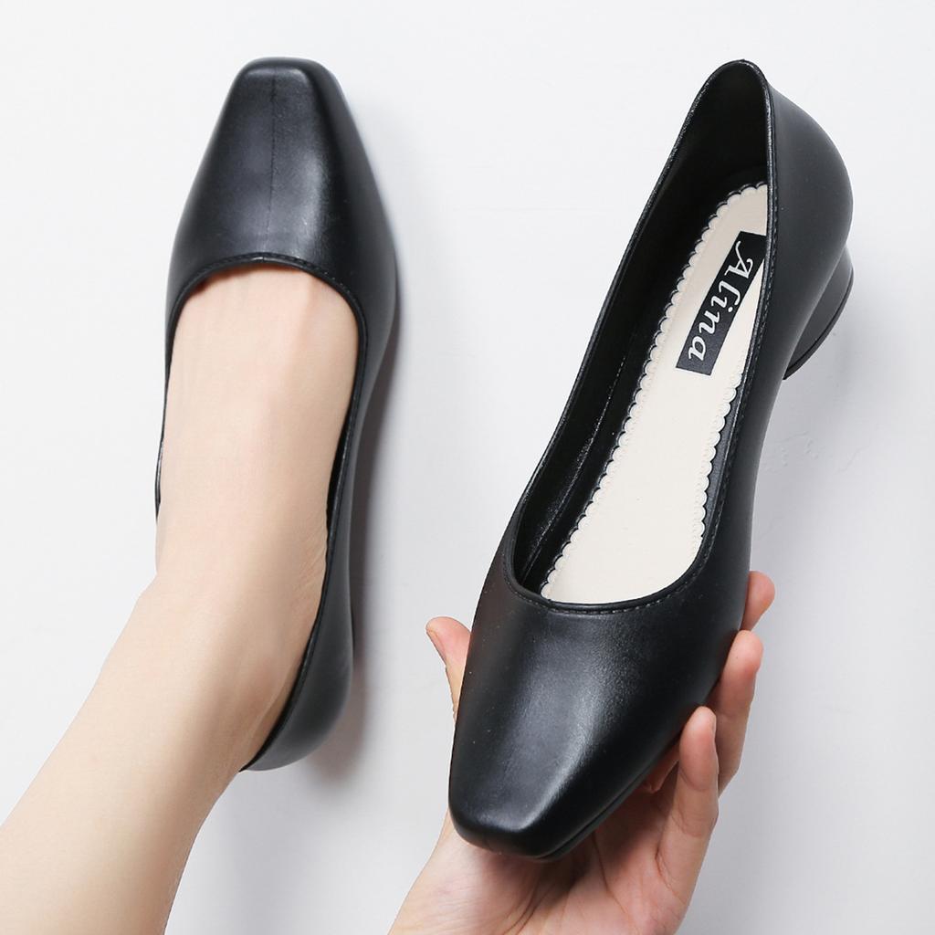 Корейская версия Baotou сандалии на каблуке с уклоном для женщин летом, толстый каблук, квадратный носок, неглубокий носок, уличные повседневные мягкие подошвы одинарные туфли