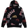 Jordan Мужская толстовка с капюшоном Brooklyn Fleece с принтом по всей поверхности Черная FN4545-010