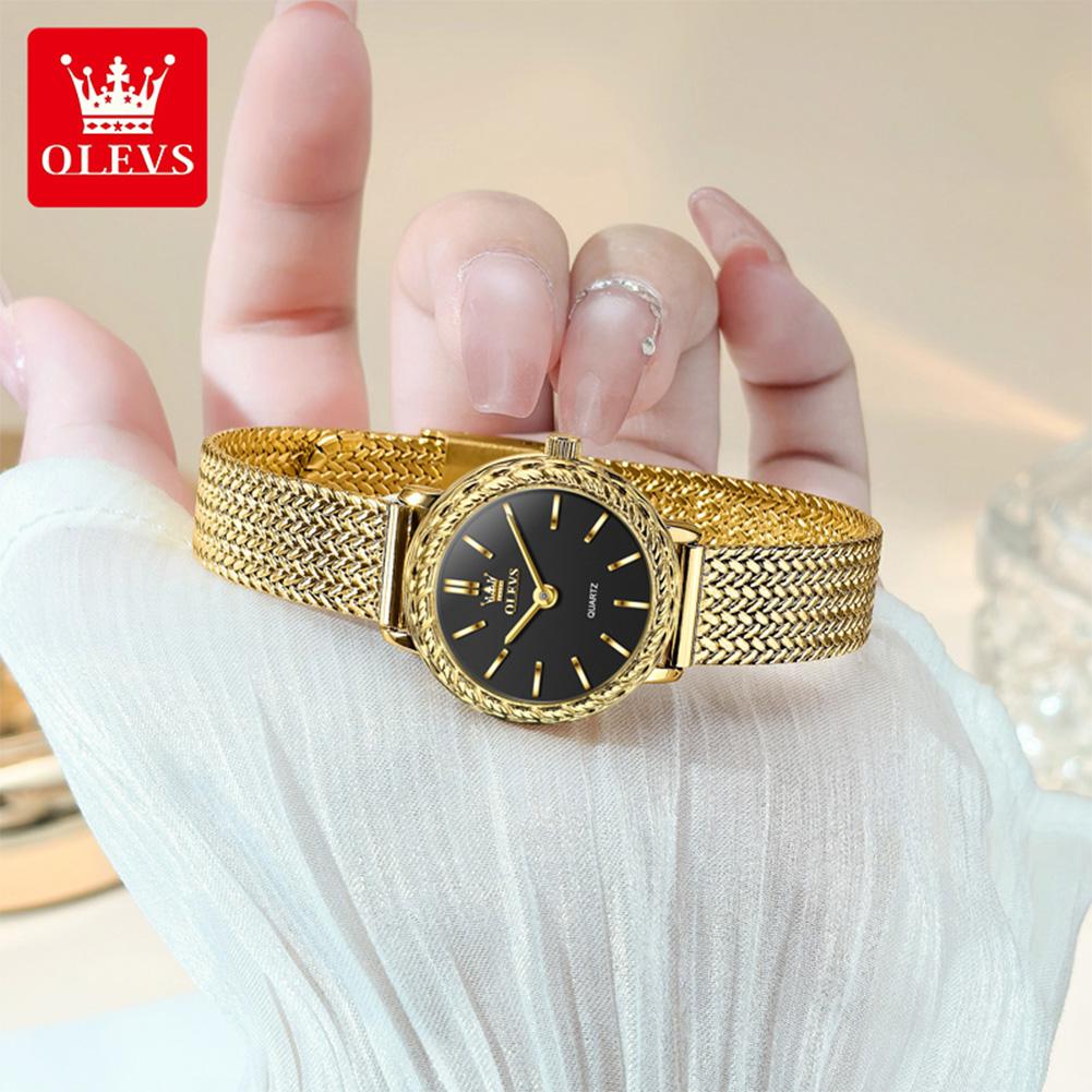 OLEVS 5643 Original Brand Women's Watch 30M Waterproof Stainless steel Strap Elegant Ladies' Watch Set