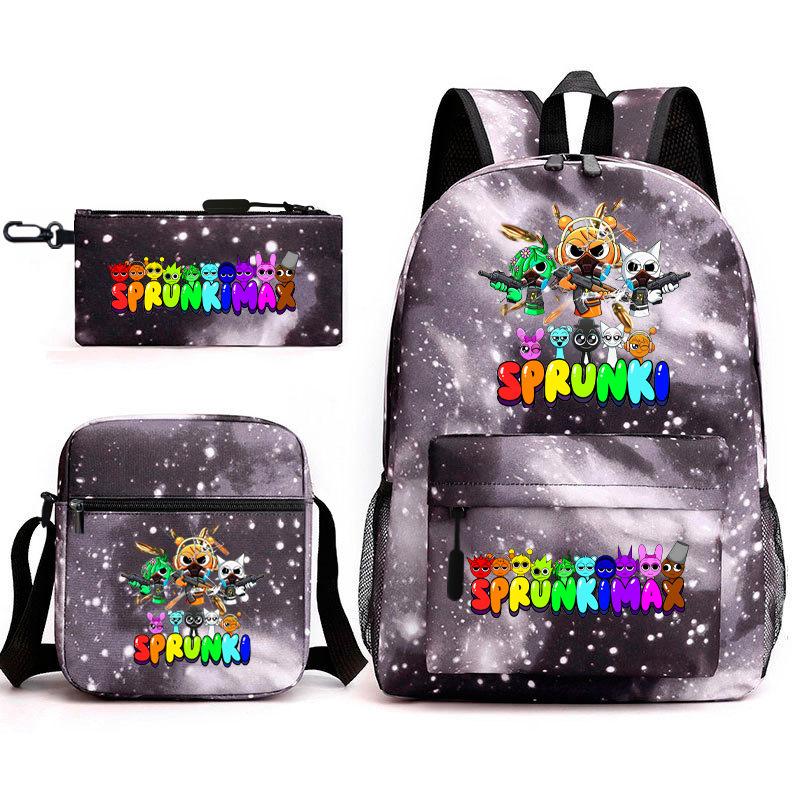 Игровые товары Rhythm Box Школьная сумка Sprunki Мультяшный Рюкзак Созвездие Сумка-портфель Набор из трех предметов