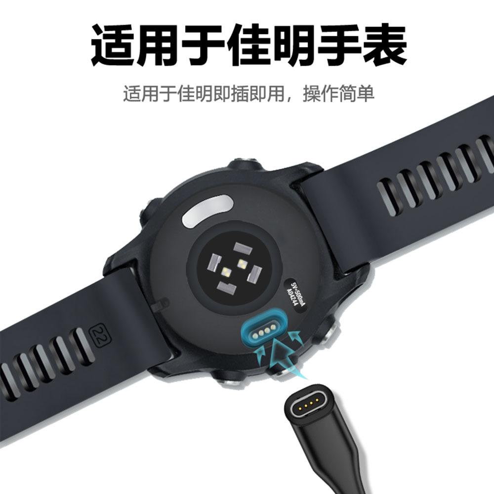 2Pcs 2-in-1 Charging Cable for Garmin Watch Fenix 8 7 7S Venu 2, Nylon Braided Type-C USB Magnetic Charger Cord with 90 Degree Angle Elbow