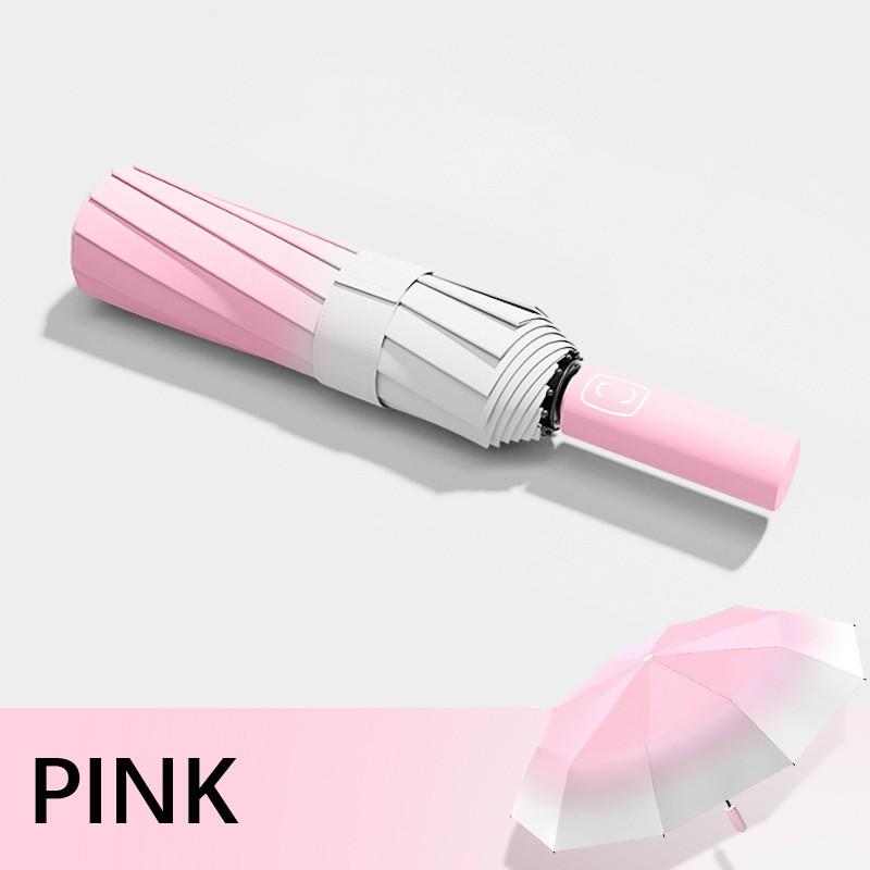 20 Bone Automatic Gradient Color Umbrella for Men Women Large 3 Fold Windproof,Waterproof Sunshade Sun UV Protection Umbrellas