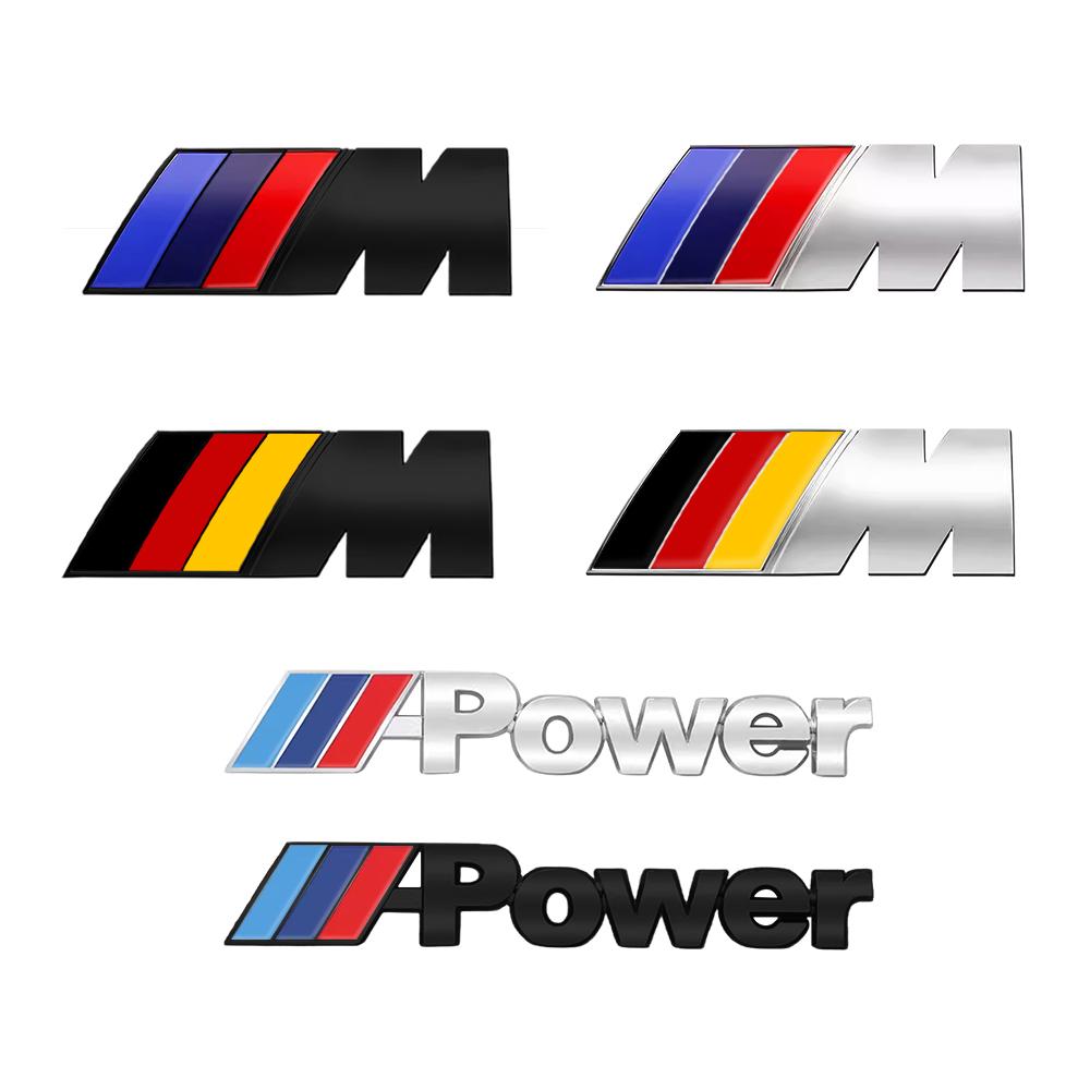 Car Front Rear Tail Trunk Bumper Emblem Badge Decal Sticker For BMW M Power Performance M3 M5 M6 F01 F20 F10 F13 F15 F16 E36 E39 RXDMV1
