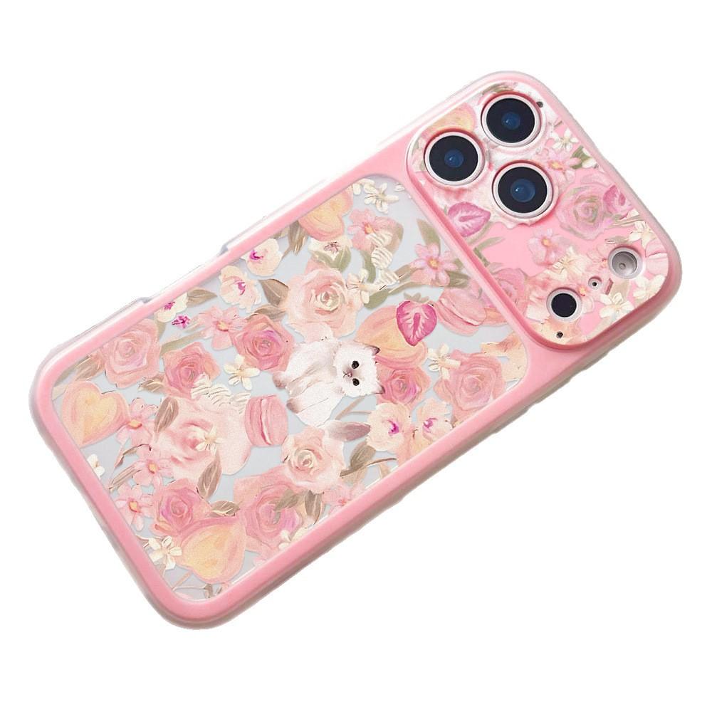 Цветочный котенок на весь экран подходит для iPhone17Pro 2-в-1 чехол для мобильного телефона Apple 16 нишевый 15 фабрика волос