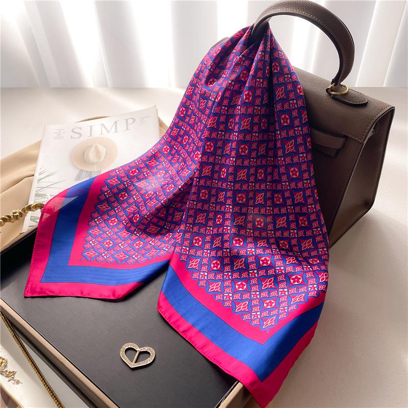 70 * 70cm New Silk Small Square Scarf For Women'S Neck Protection Professional Scarf Versatile Hair Tie Headscarf Scarf