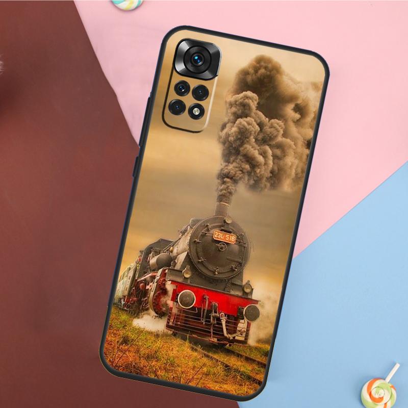Винтажный паровоз Железная дорога Чехол Для Xiaomi Redmi Note 13 Pro 14 12 11 9 10 9S 10S 11S 12S Redmi 14C 10C 12C 13C Чехол