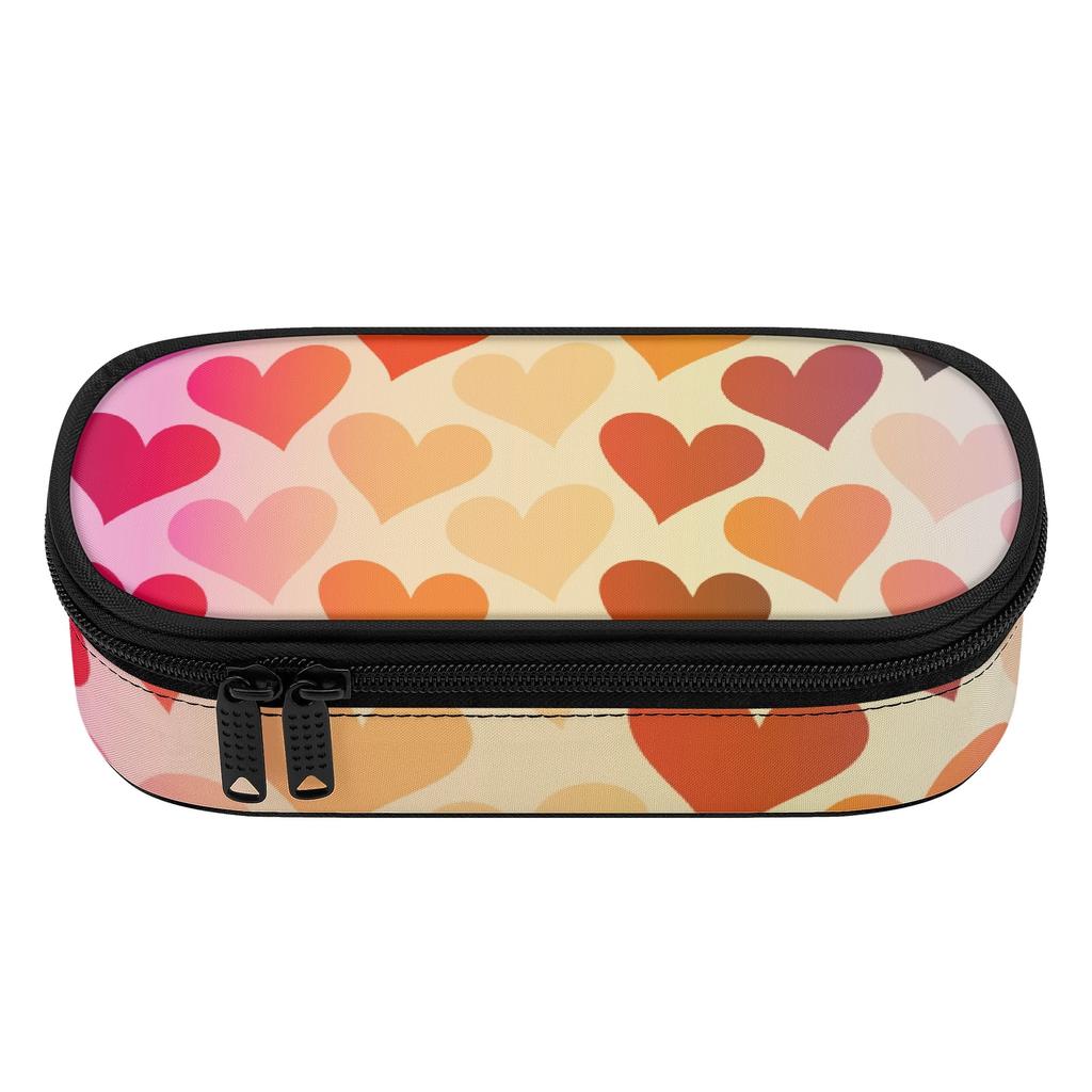 Pencil Bag Smooth Zipper High Capacity 300D Polyester with Mesh Pocket Removable Divider and Pen Slots for School and Study