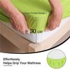 Waterproof Bed Cover Smooth Microfiber Mattress Protector Colorful Fitted Sheet Anti-mite Mattress Pad Deep Pocket Bedding Multi-size