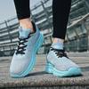 0309 Large Size Running Men's Shoes 2025 Fashion Platform Tide Shoes Breathable Mesh Casual Flying Knitting Sports Shoes