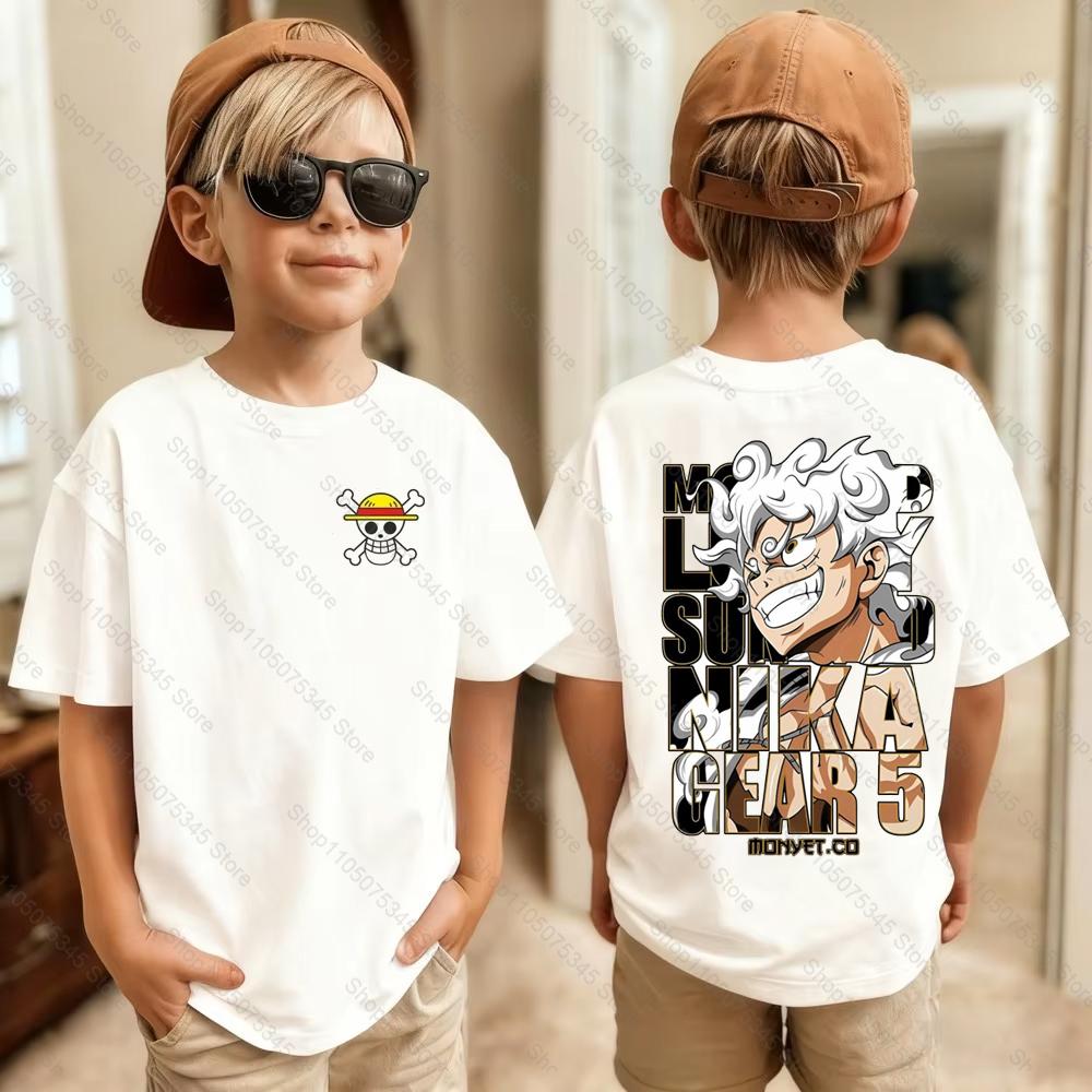 One Piece Japanese Anime Printed Mens TShirt Roronoa Zoro Boy Childrens Harajuku Short Sleeve Kids Luffy Tshirt Clothing