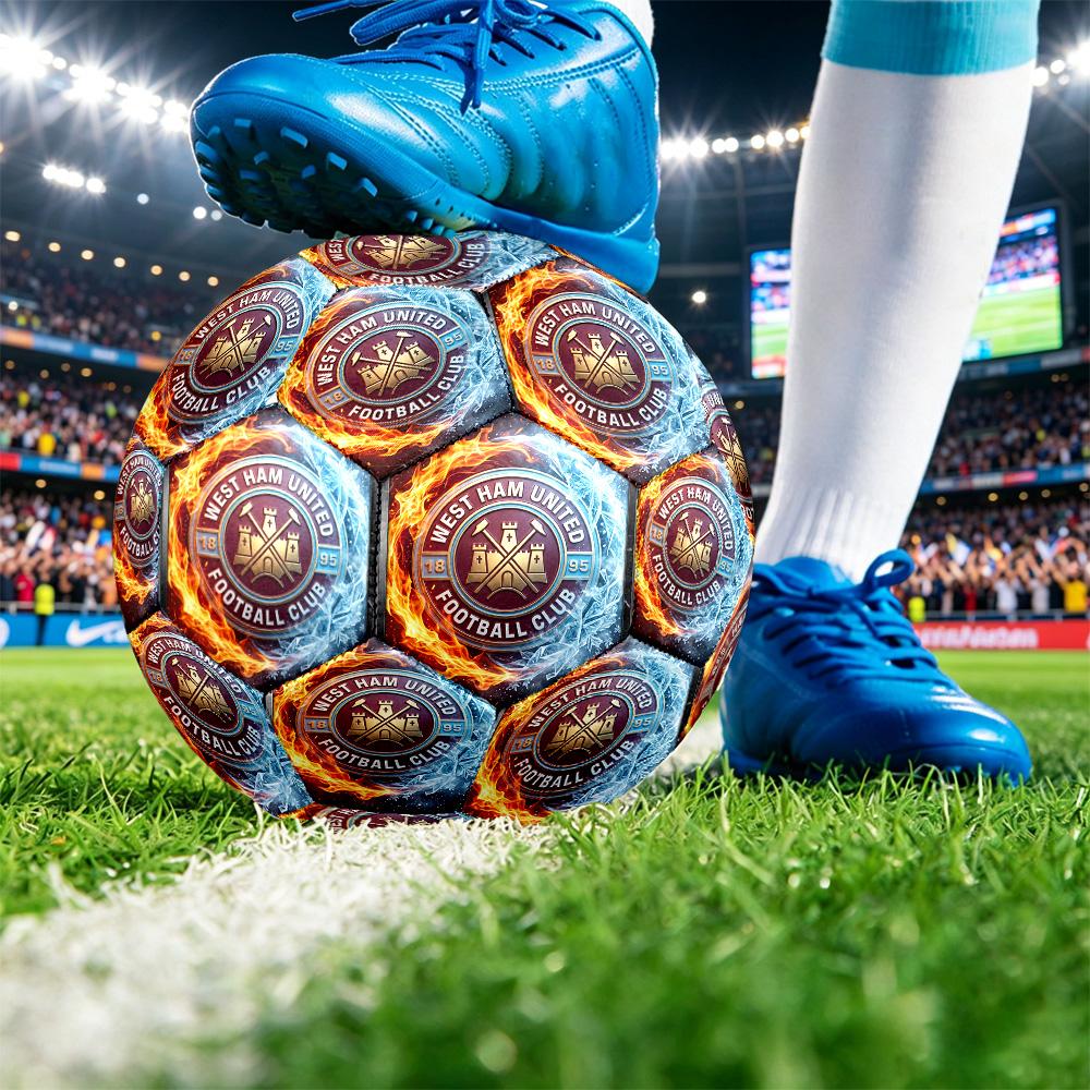 Футбольный мяч West Ham United, размер 5, с принтом, противоскользящий, для взрослых, футбольный мяч-сувенир для фанатов футбола
