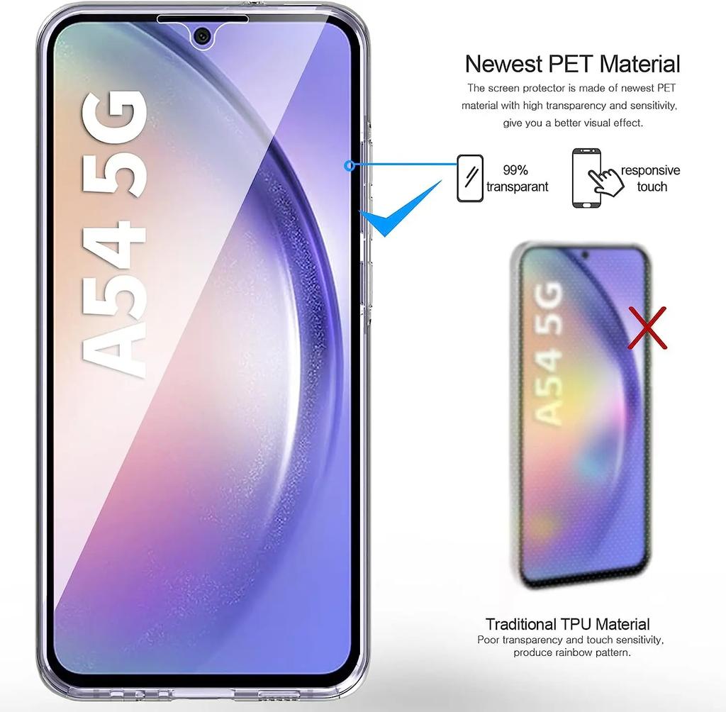 360 Полная Защита Силиконовый Прозрачный Чехол Для Samsung Galaxy S24FE A56 A36 A16 A06 A26 A55 A35 A05S A54 A34 A24 Прозрачная Крышка
