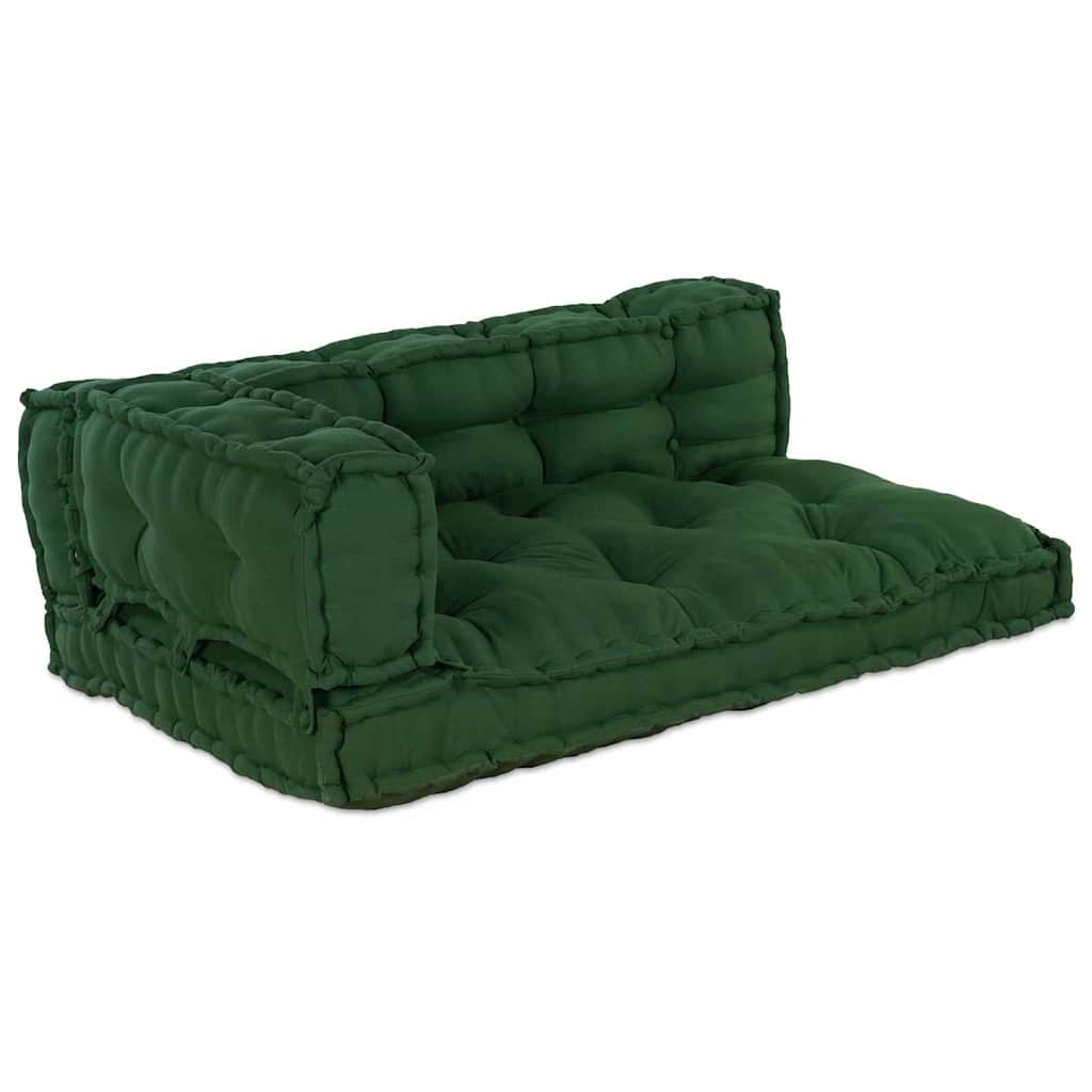Pallet Sofa Cushion Set 3 pcs Green 120 x 80 x 38 cm Fabric