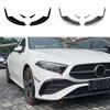 Передний сплиттер и комплект угловых накладок с боковыми спойлерами для Mercedes-Benz A-Class W177 (4 шт)