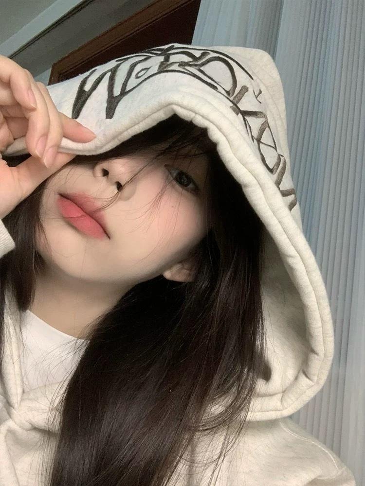 Женские толстовки из плотного вышитого бархата — плотная, модная уличная одежда для весны, осени и зимы. Свободный крой для пар.