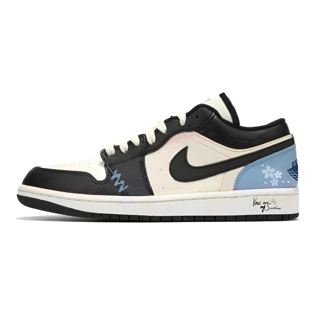 Jordan Air Jordan 1 Амортизация Низкие Винтажные Баскетбольные Кроссовки Мужские Черные 553558-132(Команда330-)