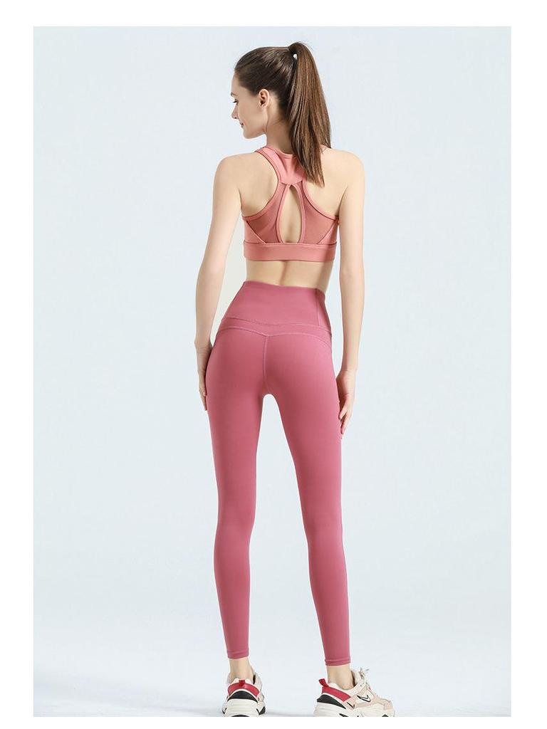 High Waist Hip-Lifting Yoga Pants: Women's Cross-Border Peach Hip Nude Fitness Tights