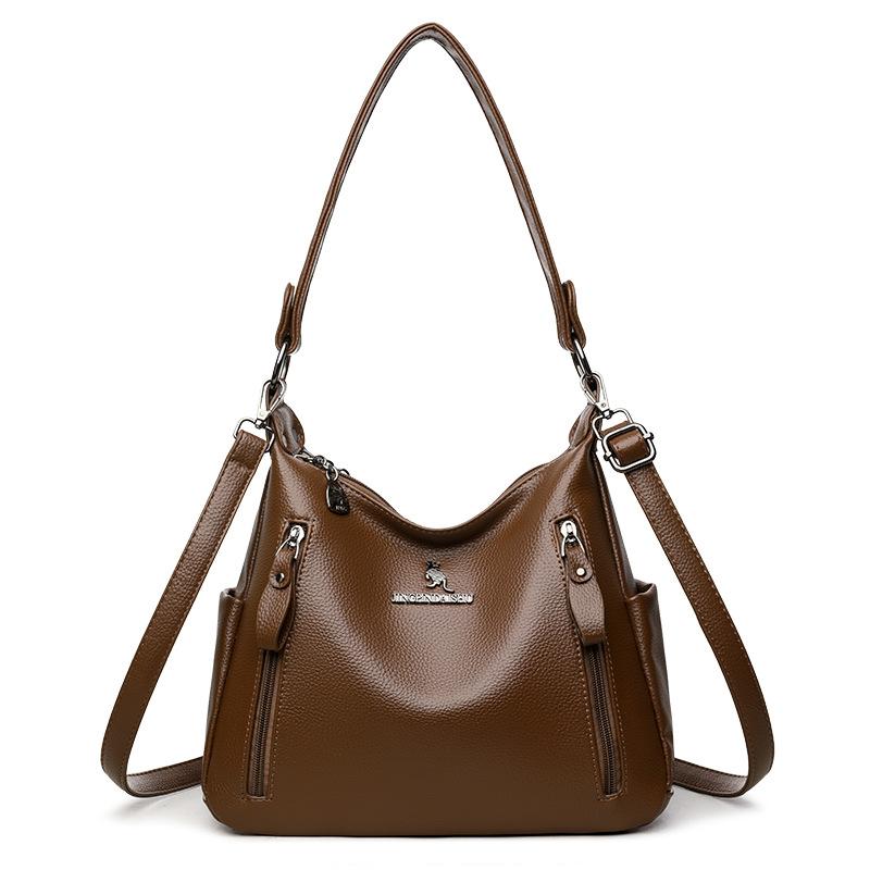 Ретро Большая вместимость Новая модная и универсальная сумка через плечо для мам среднего возраста Сумка через плечо через плечо