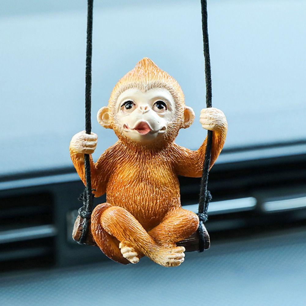 Качающаяся собака зеркало заднего вида подвесная обезьяна зеркало заднего вида украшение на окно автомобиля подвеска для домашнего творчества