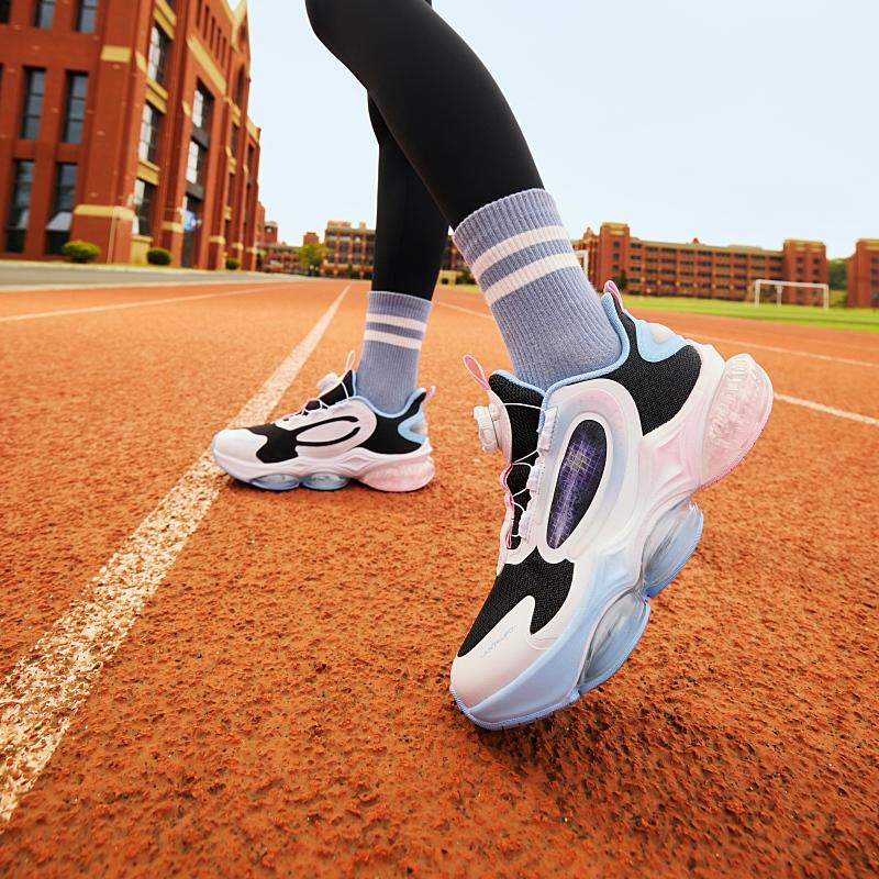 Anta Детские кроссовки UFO 6.0, модные, универсальные, с воздушной подушкой, амортизирующие, прочные, с низким верхом, детские кроссовки, черные, белые, синие 322435583-5