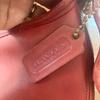 Сумка-ведро на плечо Coach Красная 9953 Винтажная кожа Легкие следы использования