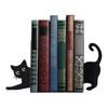 1 пара милых книгодержателей в форме кошек, декоративные деревянные стопоры для книг для полок, столов, угловой органайзер для полок, очаровательный декор для дома и офиса, подарок для кошки