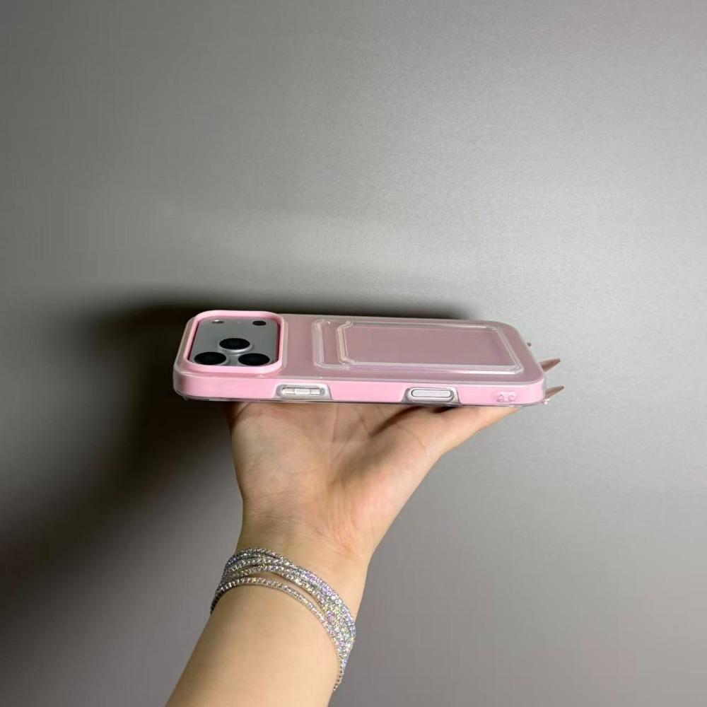 Чехол-кошелек 2-в-1 с держателем для карт для iPhone 17 Air 16 15 14 13 12 Pro Max 11, Конфетный цвет, Прозрачный, с зажимом для фото, Сумка-чехол