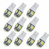 10 шт. белых T10 клиновых 5-Smd 5050 5W5 светодиодных лампочек для номерного знака