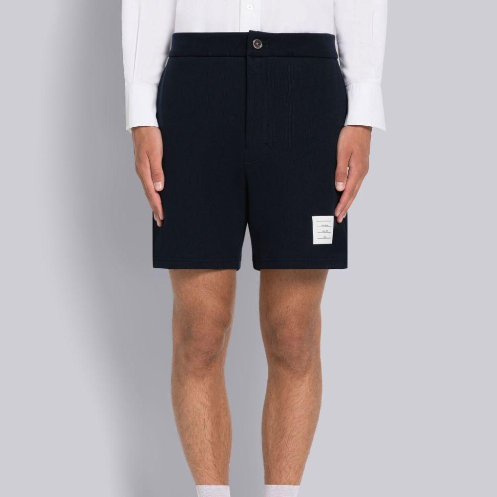 THOM BROWNE Logo-patch Cotton Shorts MJQ164A-J0029-415