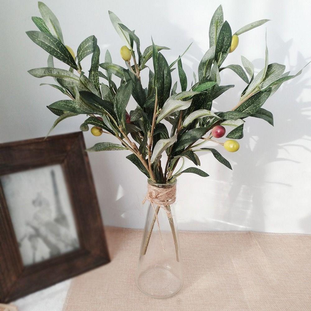 With Olive Fruit Artificial Olive Branch Plastic Olive Tree Branches Interior Decor