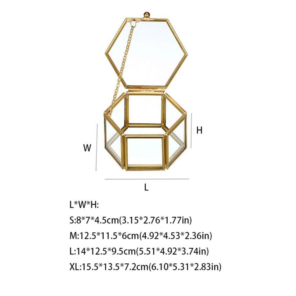 С крышкой, геометрическая шкатулка для ювелирных изделий, легкая, роскошная шестиугольная шкатулка для сережек ко Дню святого Валентина