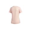 Adidas Футболка для бега с v-образным вырезом, женские топы, светящийся розовый EK0888