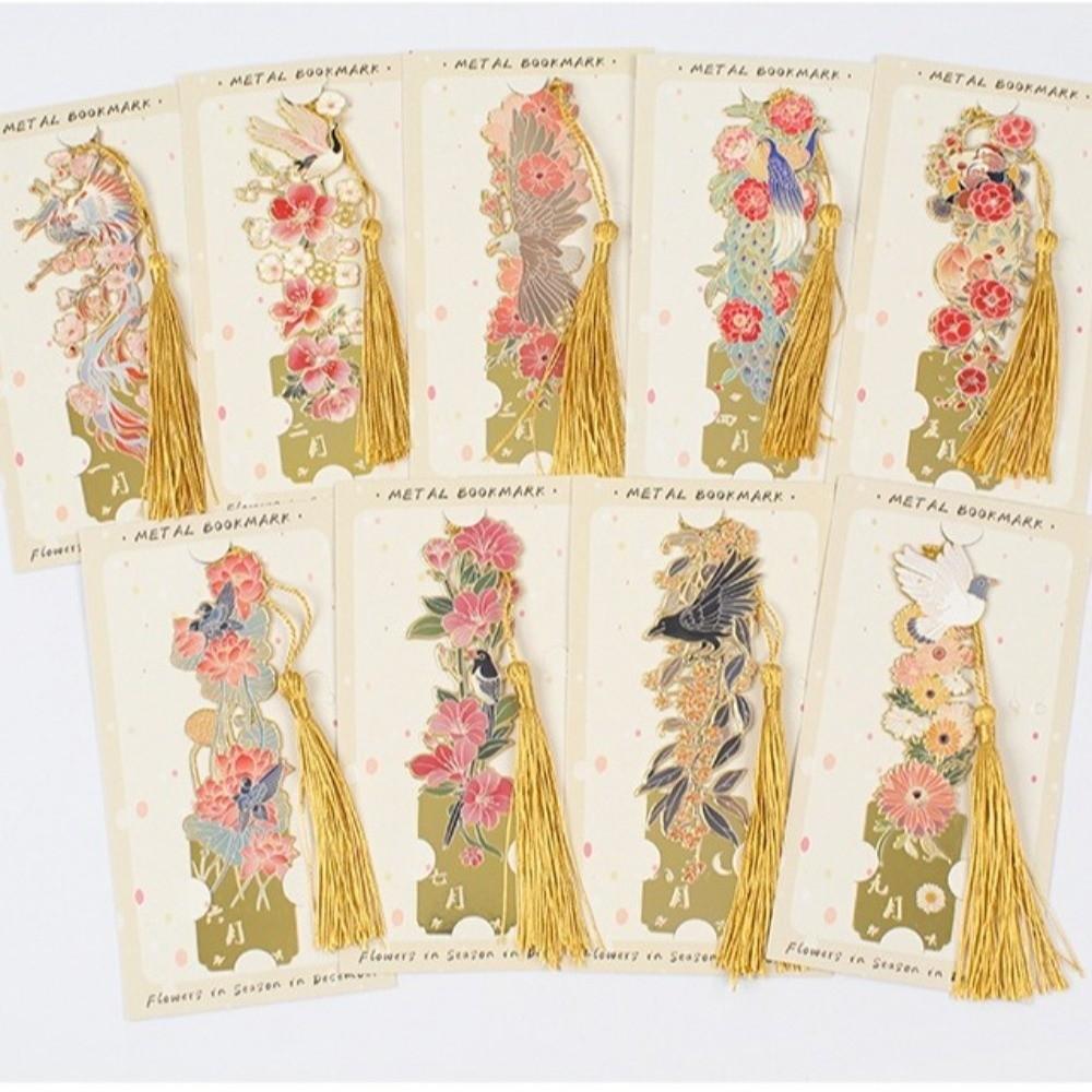 Hollow Metal Book Marks Oil Painting Style Reading Book Tools New Reading Stationery for Students