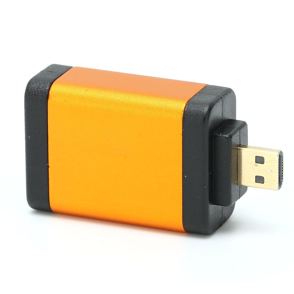 Микро HDMI на HDMI Адаптер-переходник, штекер на гнездо, 4kx2k, с позолотой, оранжевый