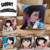 Anime Akanebanashi Sakuragawa Akane Square Sofa Pillow Cover Solid Color Living Room Home Decor Cushion Case